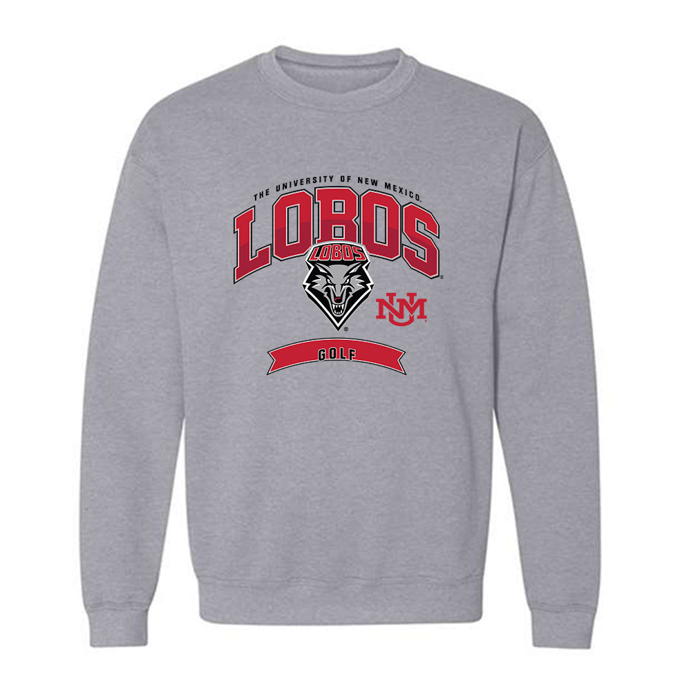 New Mexico - NCAA Men's Golf : Johnnie Clark - Classic Fashion Shersey Crewneck Sweatshirt-0