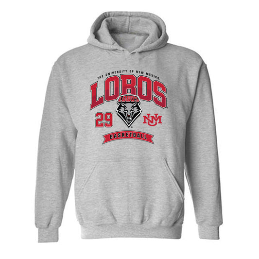 New Mexico - NCAA Men's Basketball : Timeo Pons - Classic Fashion Shersey Hooded Sweatshirt-0