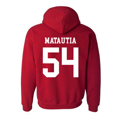 New Mexico - NCAA Football : Jojo Matautia - Classic Shersey Hooded Sweatshirt-1