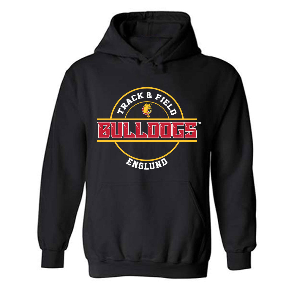 Ferris State - NCAA Women's Track & Field : Daisy Englund - Classic Fashion Shersey Hooded Sweatshirt-0