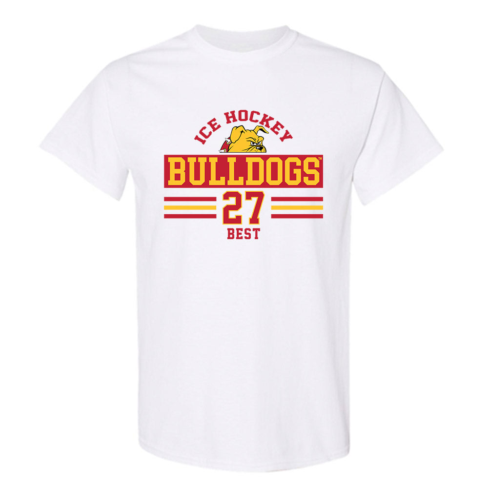 Ferris State - NCAA Men's Ice Hockey : Gavin Best - Classic Fashion Shersey T-Shirt-0
