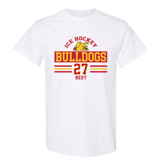 Ferris State - NCAA Men's Ice Hockey : Gavin Best - Classic Fashion Shersey T-Shirt-0