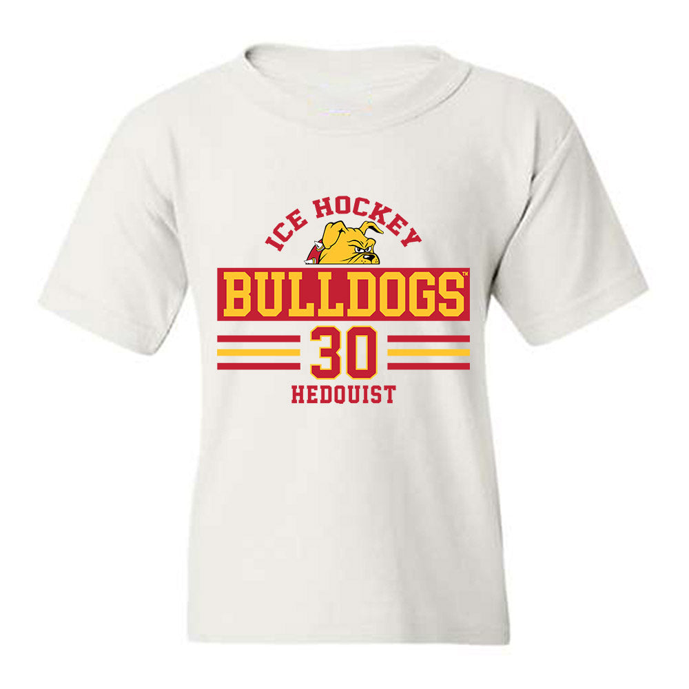 Ferris State - NCAA Men's Ice Hockey : Hobie Hedquist - Classic Fashion Shersey Youth T-Shirt-0