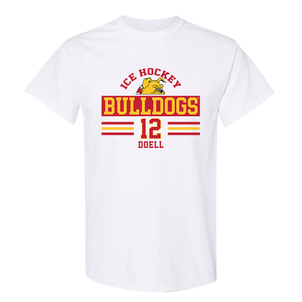 Ferris State - NCAA Men's Ice Hockey : Holden Doell - Classic Fashion Shersey T-Shirt-0