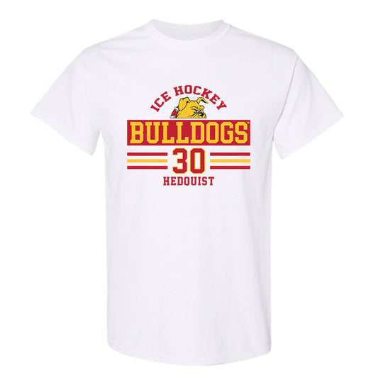 Ferris State - NCAA Men's Ice Hockey : Hobie Hedquist - Classic Fashion Shersey T-Shirt-0