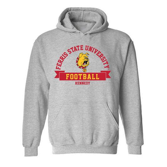 Ferris State - NCAA Football : Jshawn Kennedy - Classic Fashion Shersey Hooded Sweatshirt-0