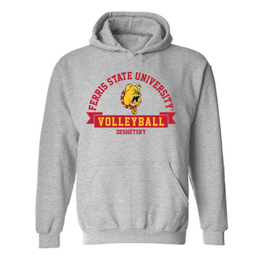 Ferris State - NCAA Women's Volleyball : Alana Deshetsky - Classic Fashion Shersey Hooded Sweatshirt-0