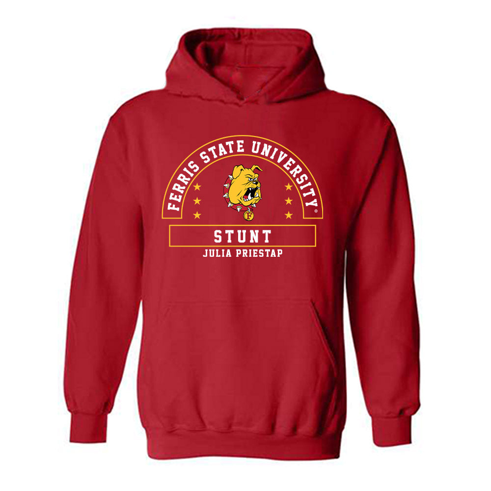 Ferris State - STUNT : Julia Priestap - Classic Fashion Shersey Hooded Sweatshirt-0