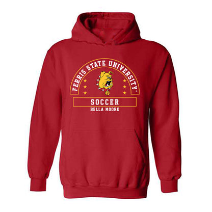 Ferris State - NCAA Women's Soccer : Bella Moore - Classic Fashion Shersey Hooded Sweatshirt-0