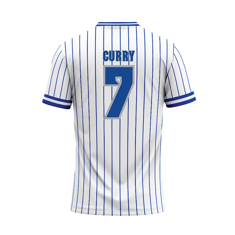 Seton Hall - NCAA Baseball : Stephen Curry - White Pinstripe Baseball Jersey-1