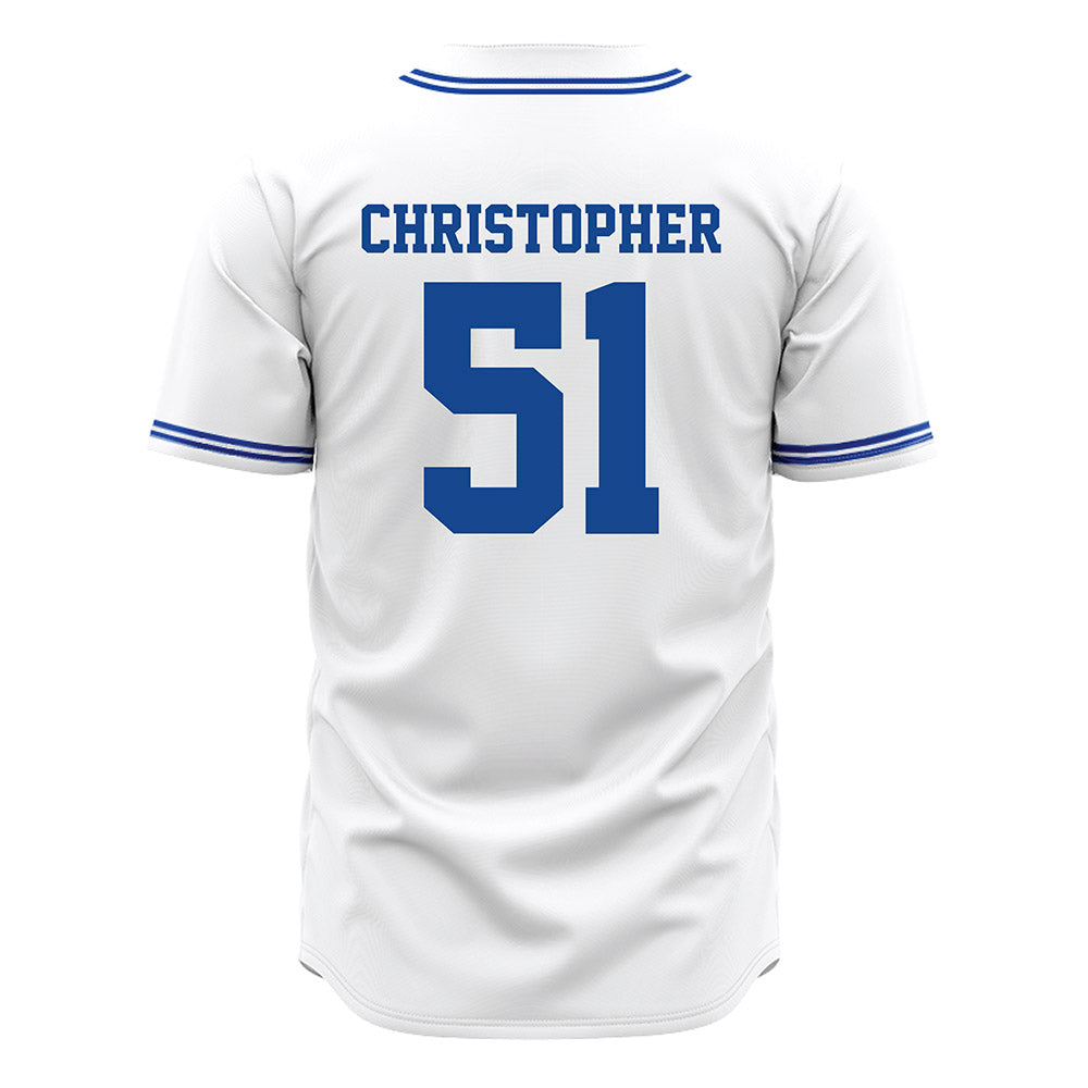 Seton Hall - NCAA Baseball : Mason Christopher - White Jersey-1