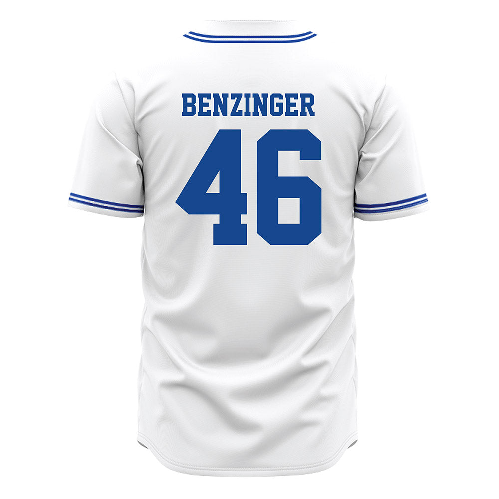 Seton Hall - NCAA Baseball : Derek Benzinger - White Jersey-1
