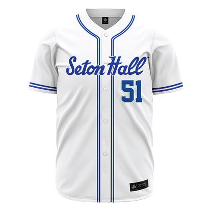 Seton Hall - NCAA Baseball : Mason Christopher - White Jersey-0