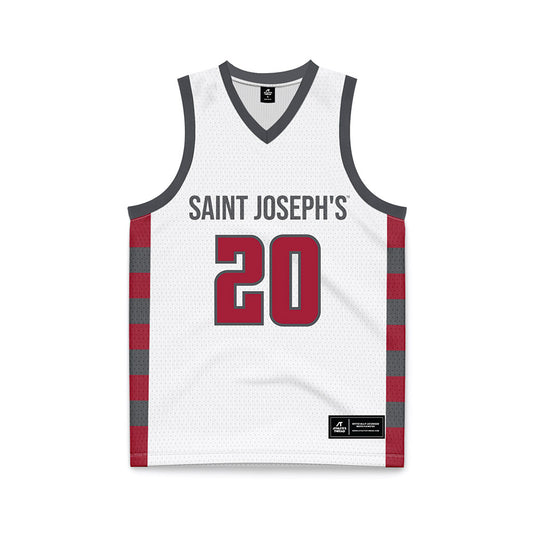 St. Joe's - NCAA Men's Basketball : Billy Rayer - White Basketball Jersey-0