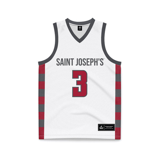 St. Joe's - NCAA Men's Basketball : Khaafiq Myers - White Basketball Jersey-0