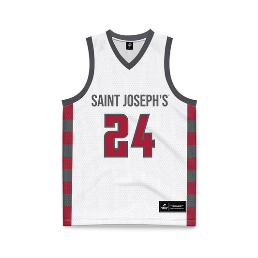 St. Joe's - NCAA Men's Basketball : Will Lange - White Basketball Jersey