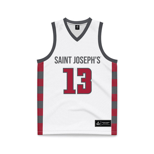 St. Joe's - NCAA Men's Basketball : Austin Williford - White Basketball Jersey-0