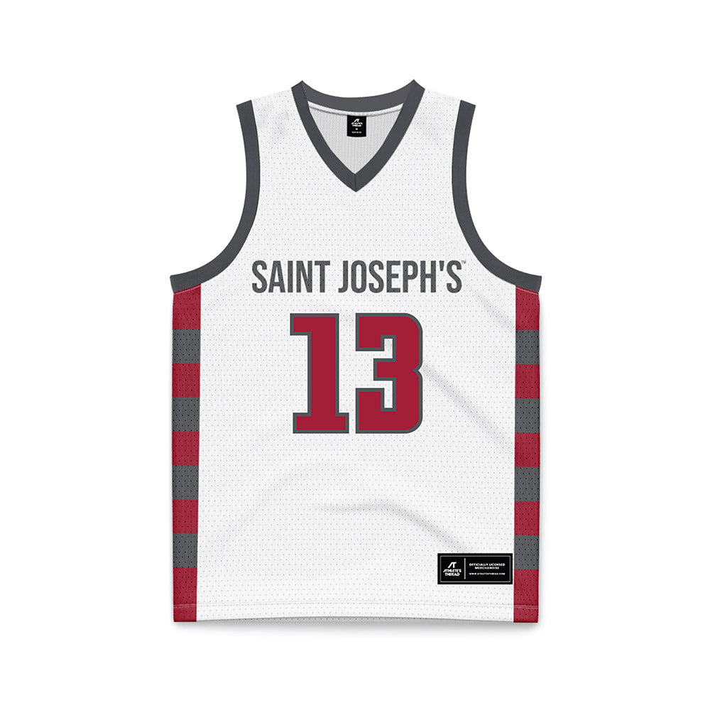 St. Joe's - NCAA Men's Basketball : Austin Williford - White Basketball Jersey-0
