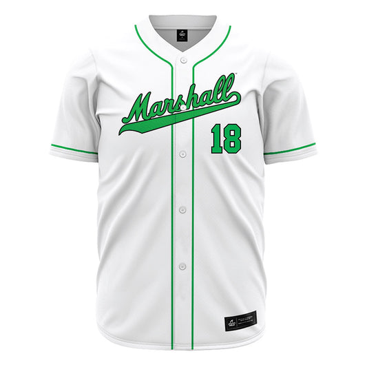 Marshall - NCAA Baseball : Davis Gunn - White Jersey-0