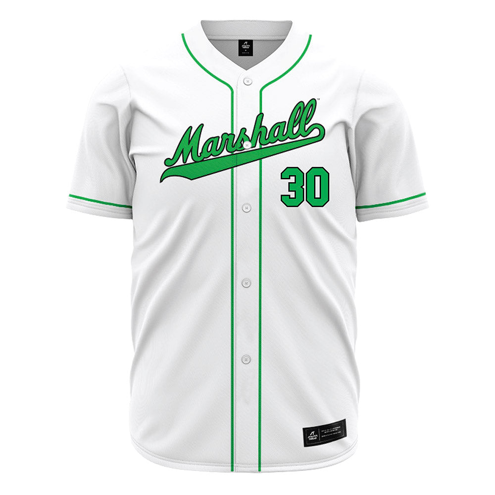 Marshall - NCAA Baseball : Hunter Richardson - White Jersey-0