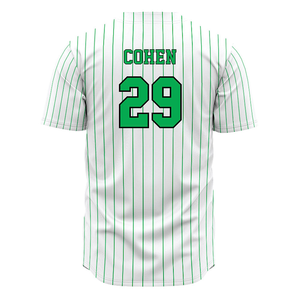 Marshall - NCAA Baseball : Ben Cohen - White Pinstripe Jersey-1