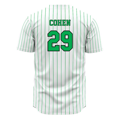 Marshall - NCAA Baseball : Ben Cohen - White Pinstripe Jersey-1