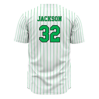 Marshall - NCAA Baseball : Peyton Jackson - White Pinstripe Jersey-1