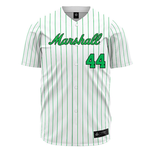 Marshall - NCAA Baseball : Carter Walters - White Pinstripe Jersey-0