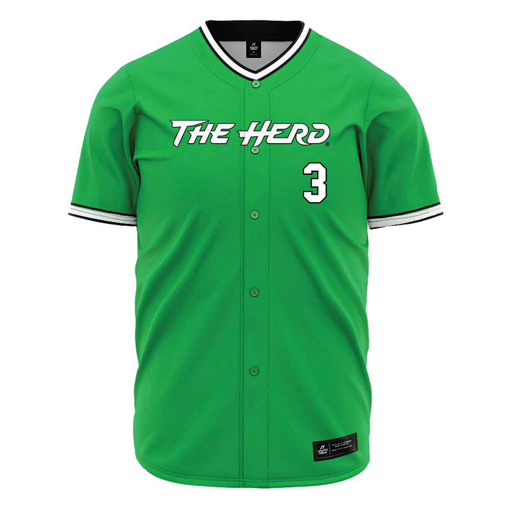Marshall - NCAA Baseball : Evan Bottone - Green Jersey-0
