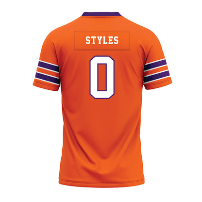 HWS - NCAA Football : Tru Styles - Orange Premium Football Jersey-1