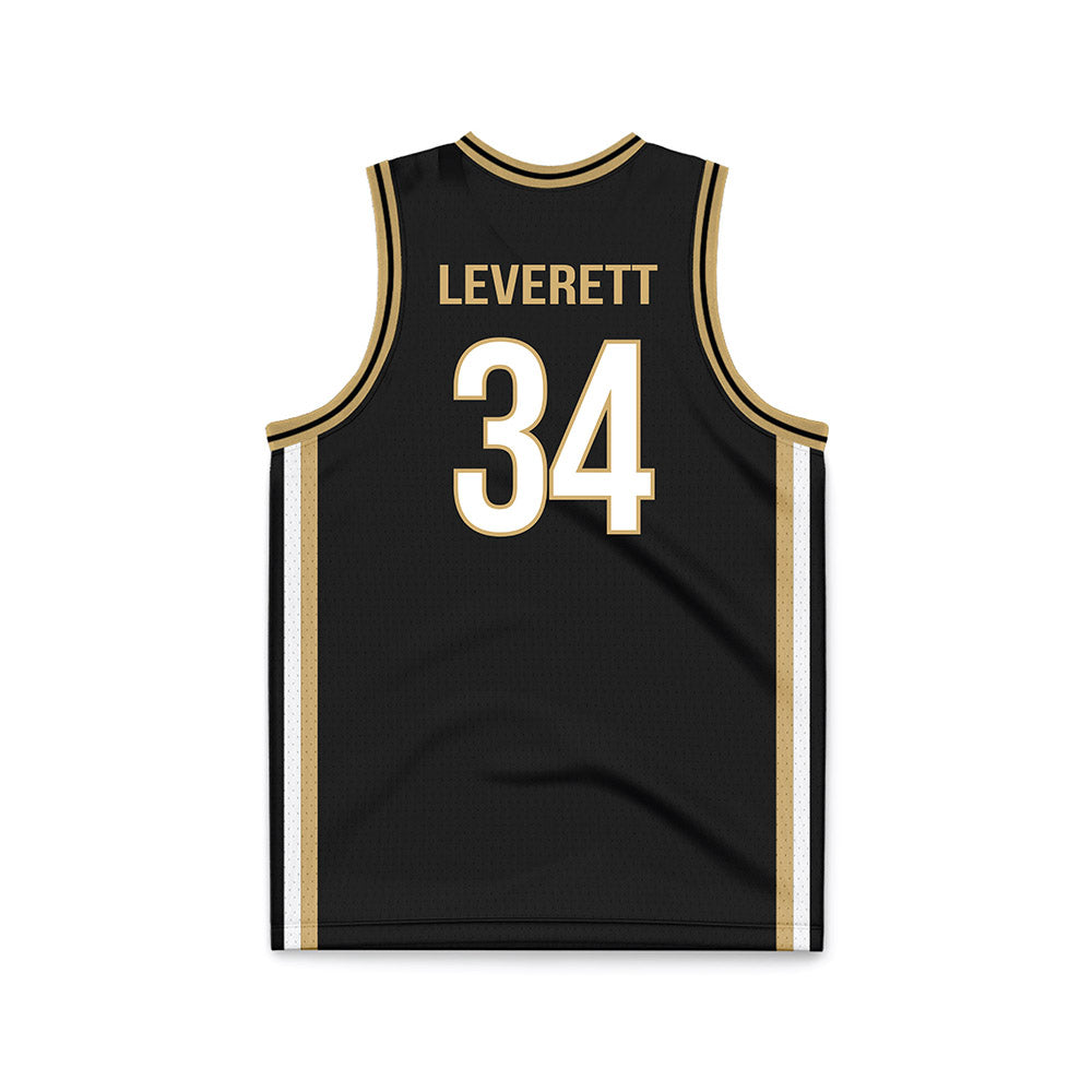 Vanderbilt - NCAA Men's Basketball : Jayden Leverett - Black Basketball Jersey-1