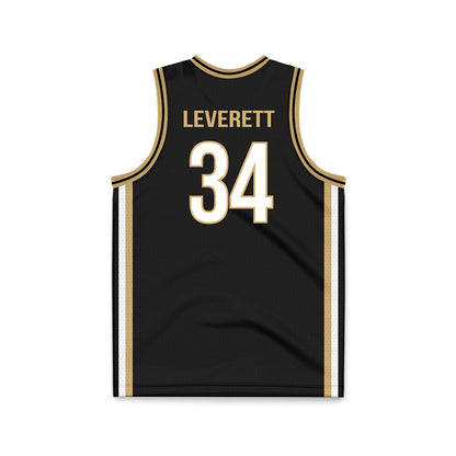 Vanderbilt - NCAA Men's Basketball : Jayden Leverett - Black Basketball Jersey-1