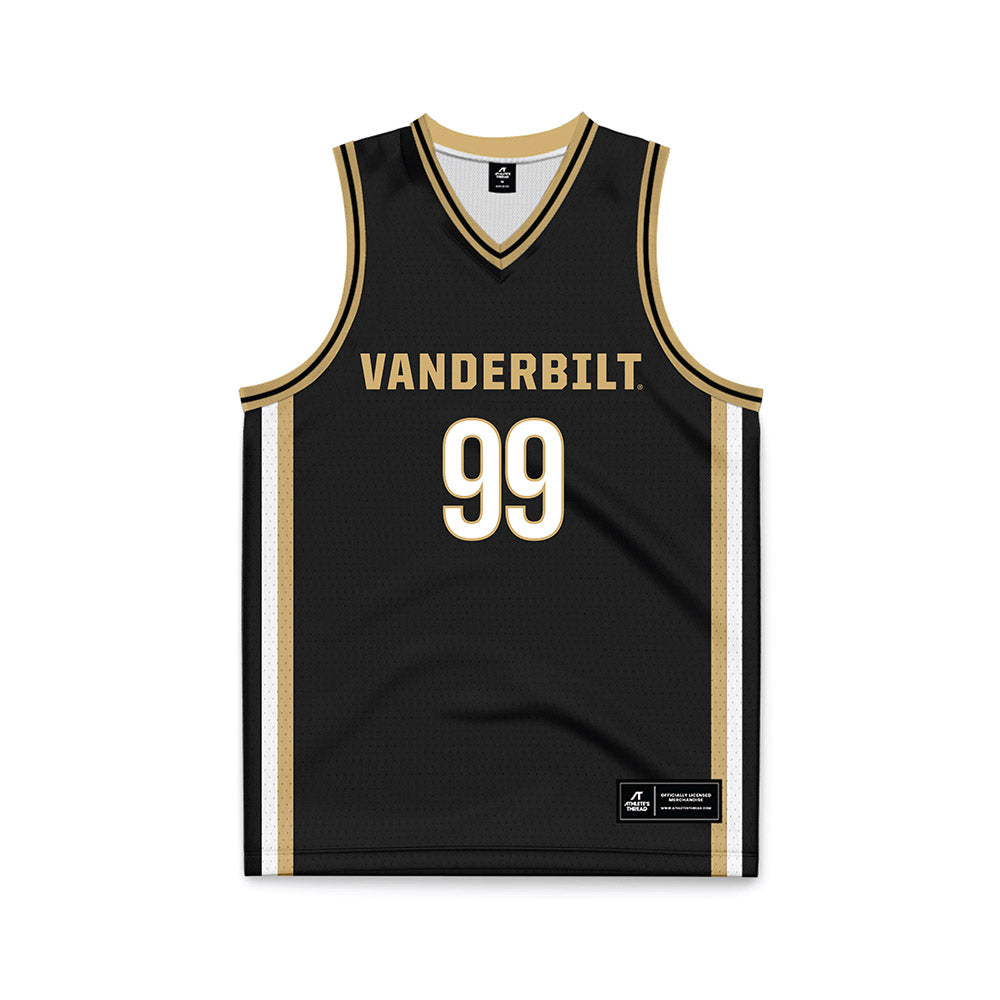 Vanderbilt - NCAA Men's Basketball : Devin Mcglockton - Black Basketball Jersey-0