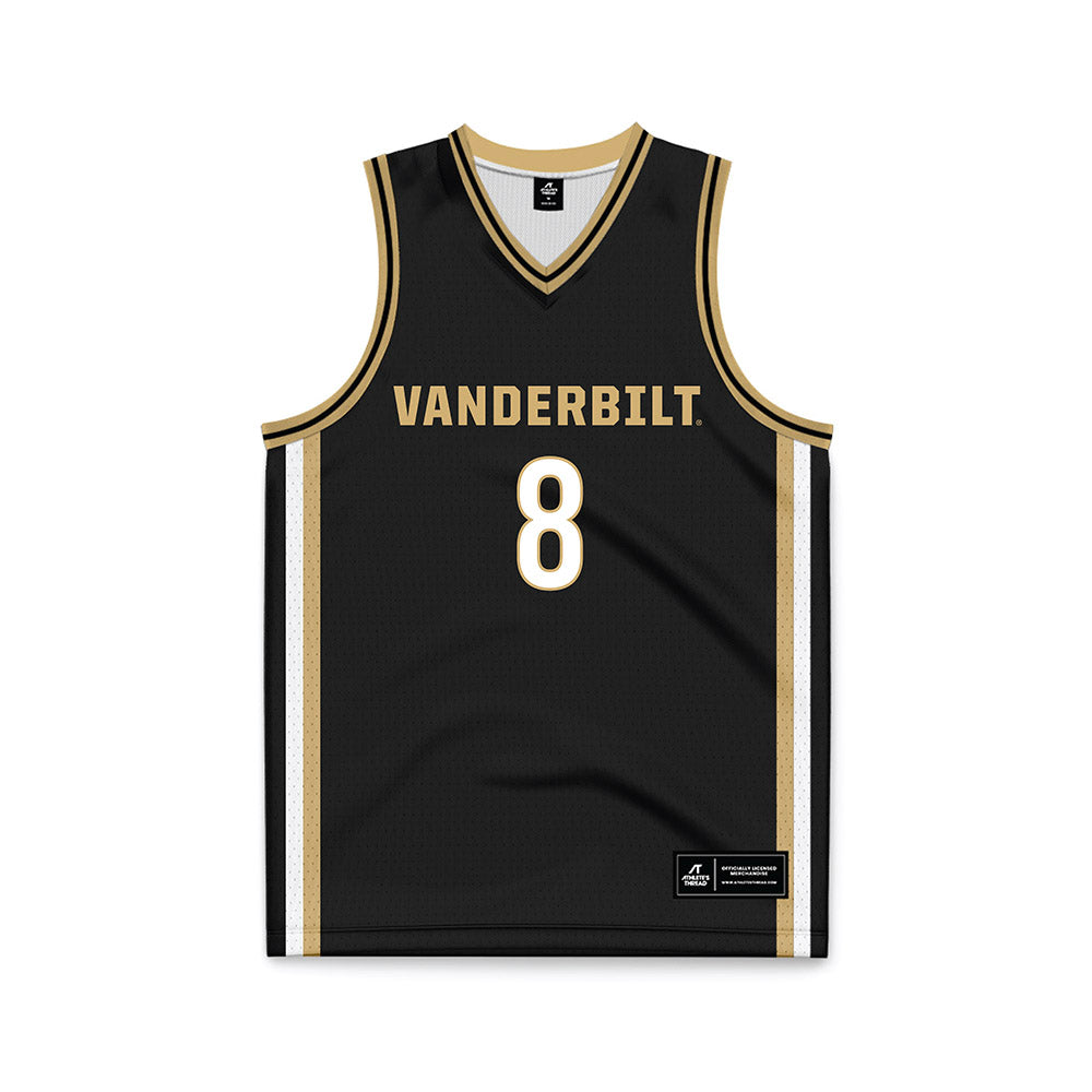 Vanderbilt - NCAA Men's Basketball : Tyler Harris - Black Basketball Jersey-0
