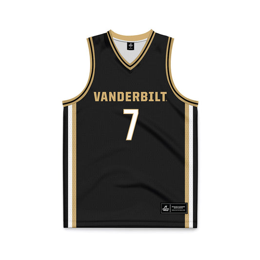 Vanderbilt - NCAA Men's Basketball : Chandler Bing - Black Basketball Jersey-0