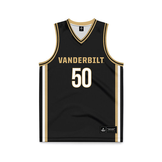 Vanderbilt - NCAA Men's Basketball : Mason Nicholson - Black Basketball Jersey-0