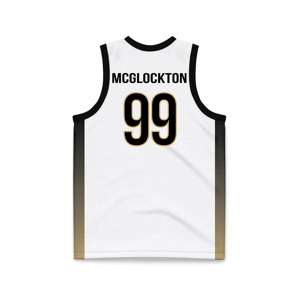 Vanderbilt - NCAA Men's Basketball : Devin Mcglockton - White Basketball Jersey-1
