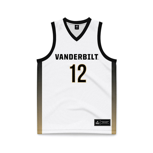 Vanderbilt - NCAA Men's Basketball : Chase Byington - White Basketball Jersey-0
