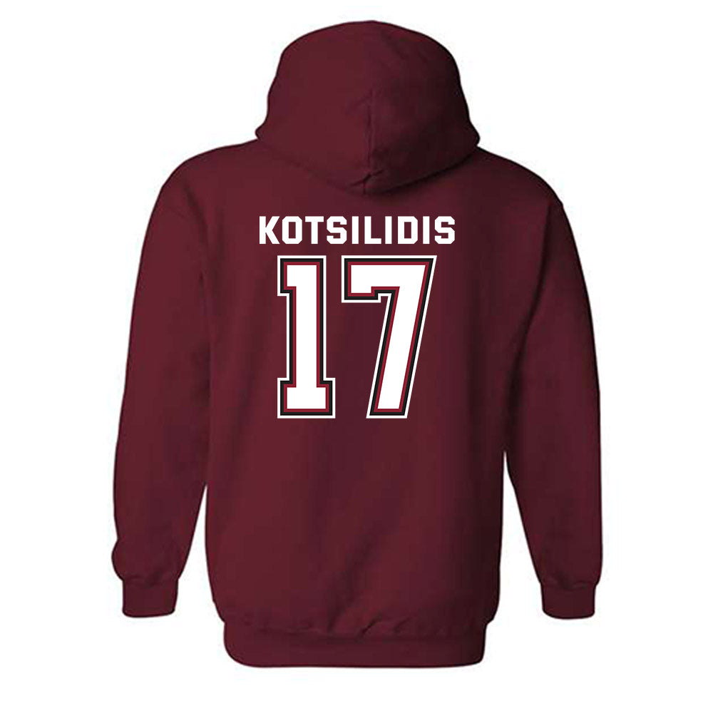 UMass - NCAA Men's Lacrosse : Max Kotsilidis - Classic Fashion Shersey Hooded Sweatshirt-1