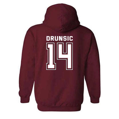 UMass - NCAA Men's Lacrosse : Aiden Drunsic - Classic Fashion Shersey Hooded Sweatshirt-1