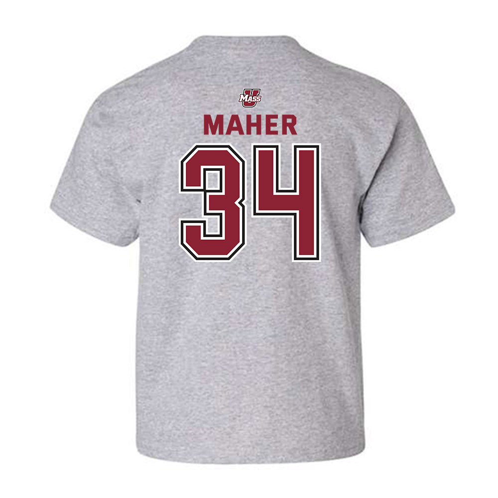 UMass - NCAA Men's Lacrosse : Liam Maher - Classic Shersey Youth T-Shirt-1
