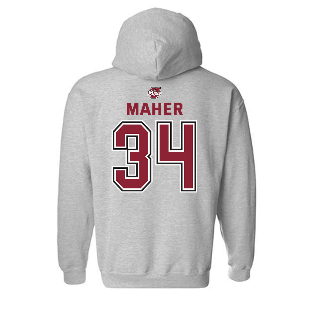 UMass - NCAA Men's Lacrosse : Liam Maher - Classic Shersey Hooded Sweatshirt-1