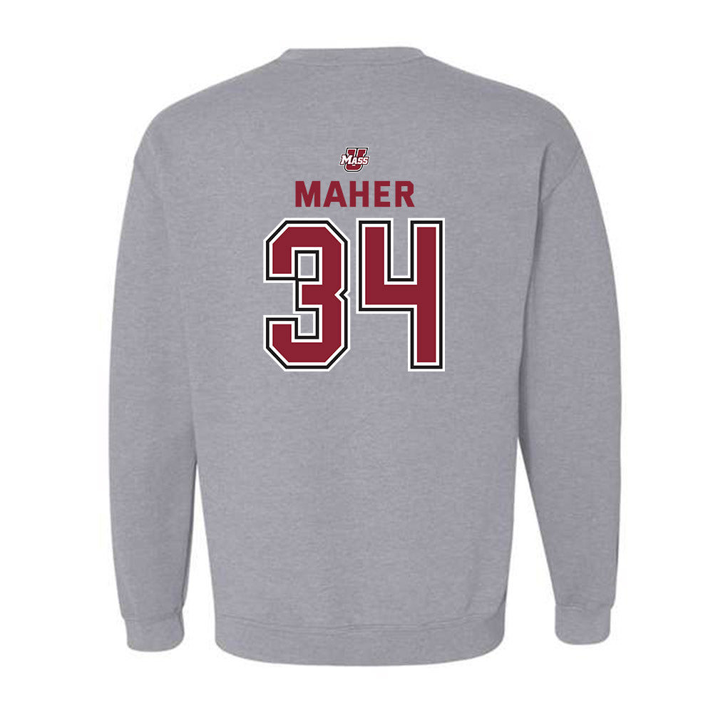 UMass - NCAA Men's Lacrosse : Liam Maher - Classic Shersey Crewneck Sweatshirt-1