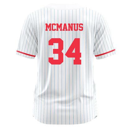 Liberty - NCAA Softball : Haley McManus - White Pinstripe Jersey-1