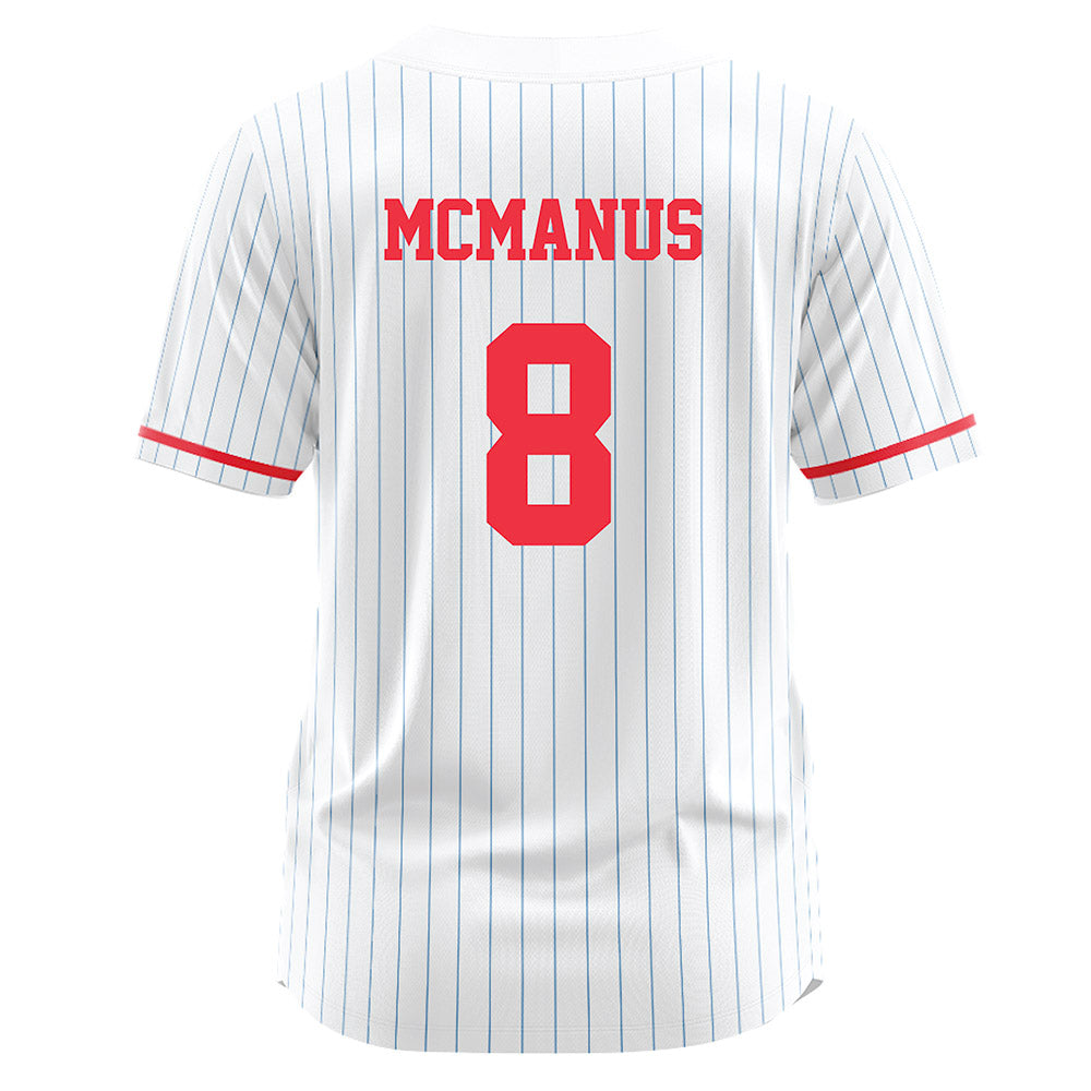 Liberty - NCAA Softball : Brynn McManus - White Pinstripe Jersey-1