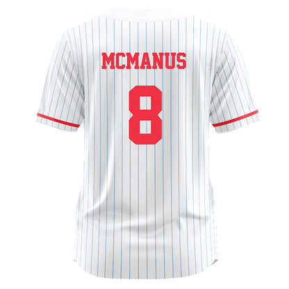 Liberty - NCAA Softball : Brynn McManus - White Pinstripe Jersey-1