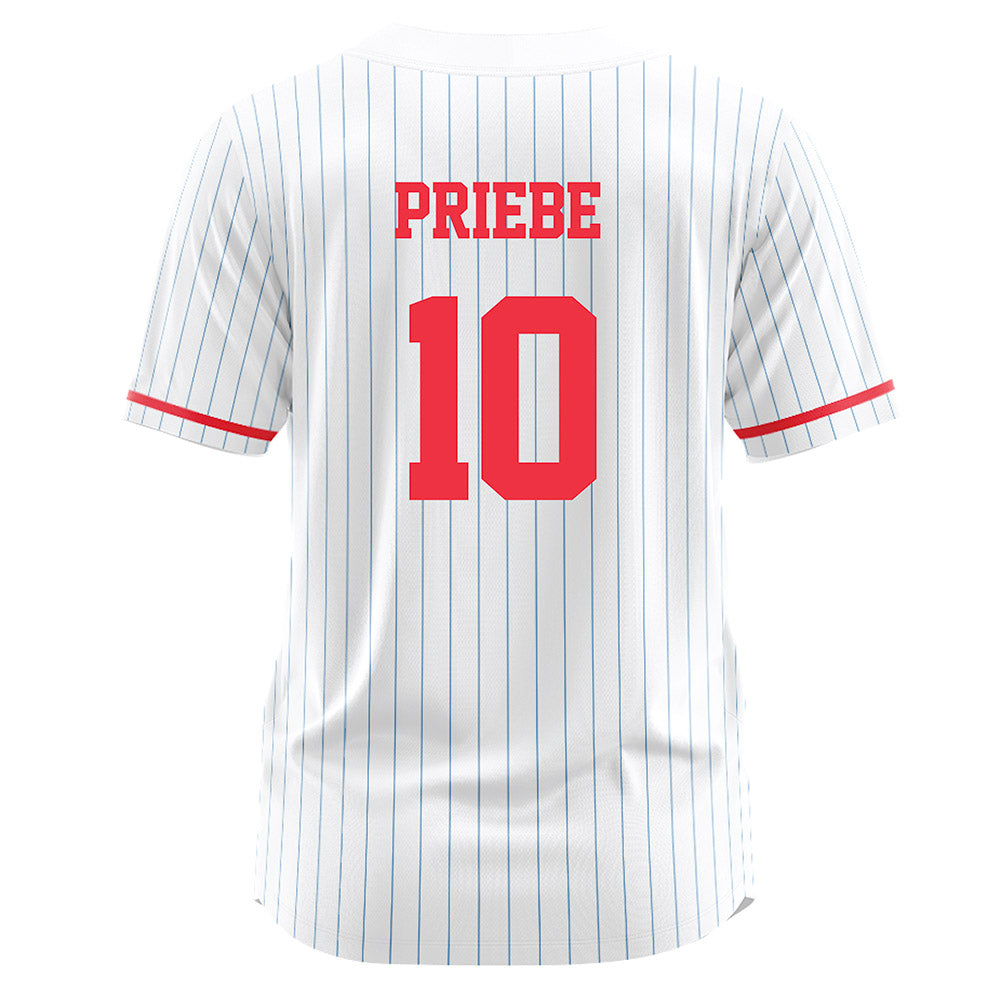 Liberty - NCAA Softball : Victoria Priebe - White Pinstripe Jersey-1