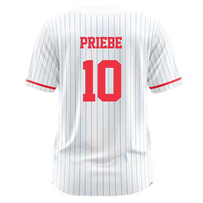 Liberty - NCAA Softball : Victoria Priebe - White Pinstripe Jersey-1