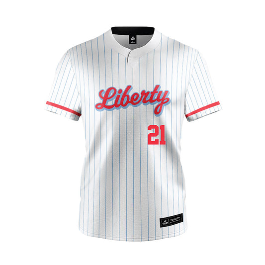 Liberty - NCAA Softball : Alexia Carrasquillo - White Pinstripe Jersey-0