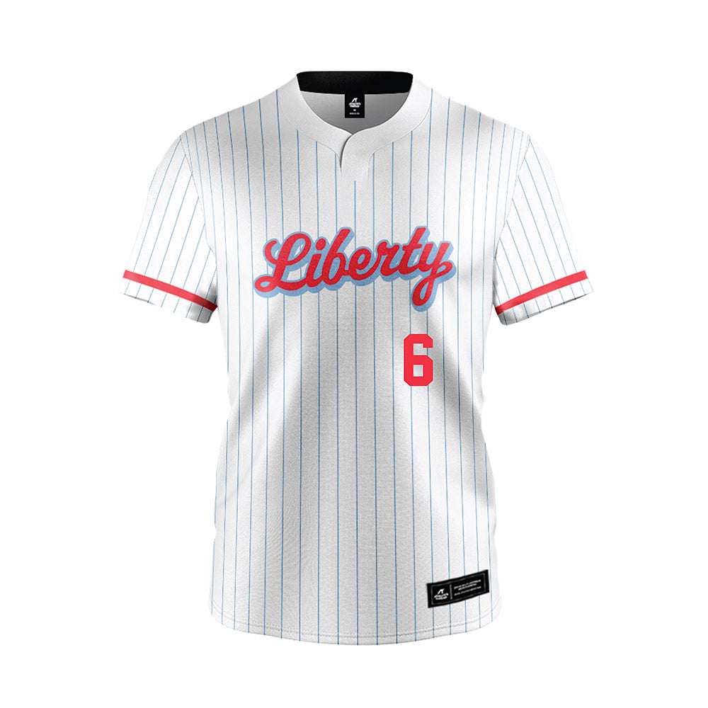 Liberty - NCAA Softball : Savanah Whatley - White Pinstripe Jersey-0